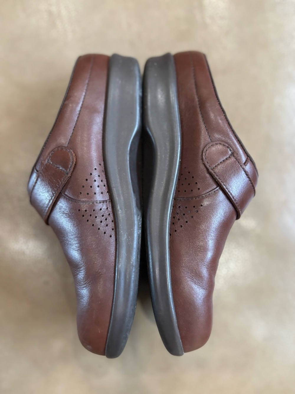 SAS tripad comfort Women's Brown Leather nursing Slip-On Mule with Side Buckle - Picture 2 of 5
